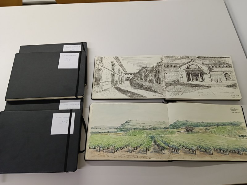 Donats a l'Arxiu EtsaB·Càtedra Gaudí sis quaderns de dibuix del catedràtic Ernest Redondo Domínguez